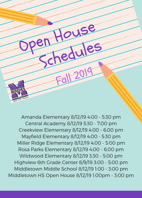 open house schedules
